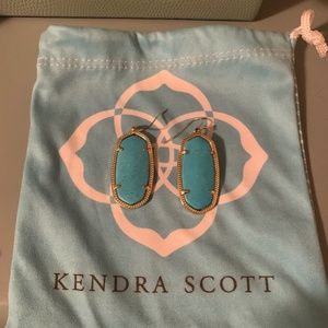 Kendra Scott Elle Gold Drop Earrings in Turquoise